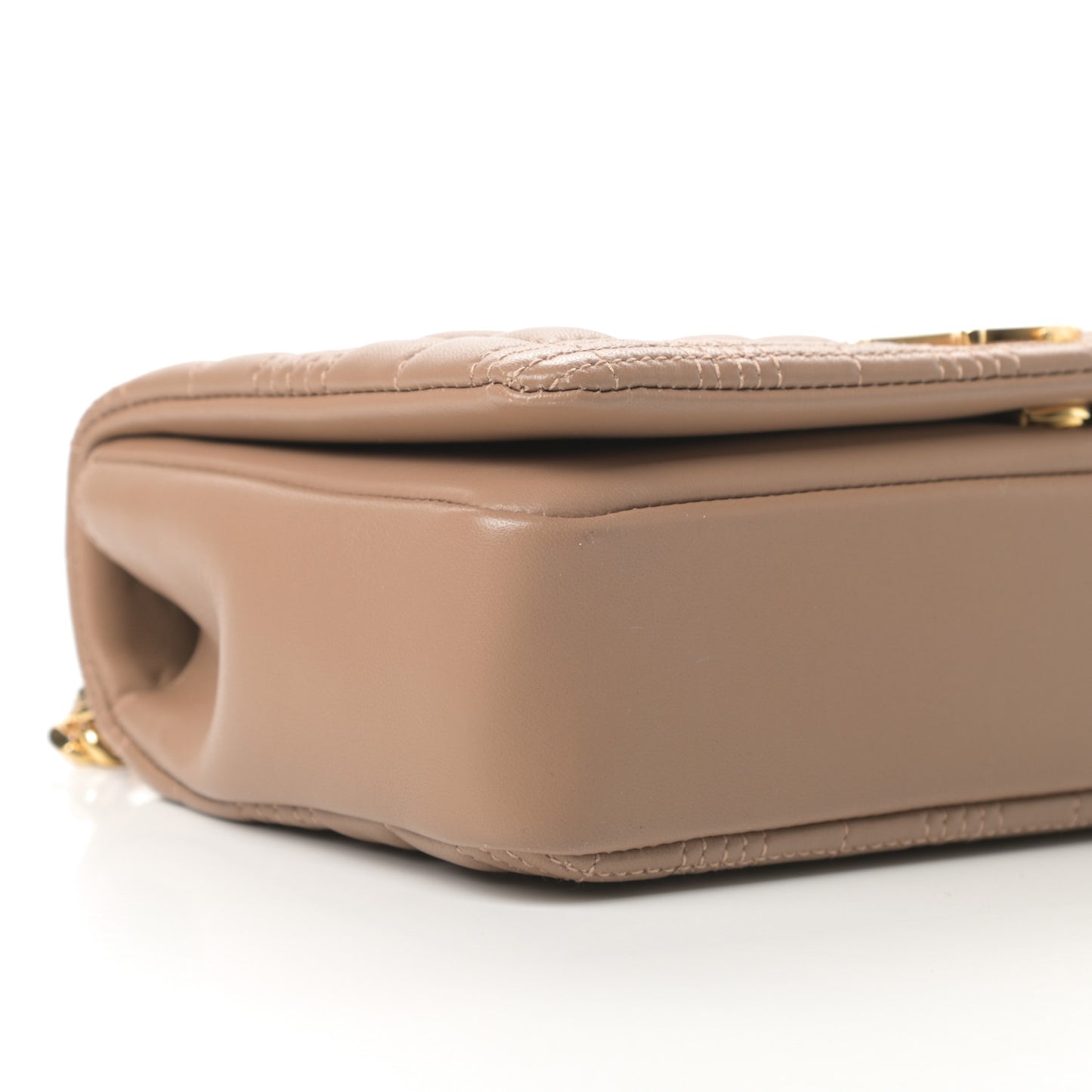 Lambskin Quilted Small Lola Bag Camel