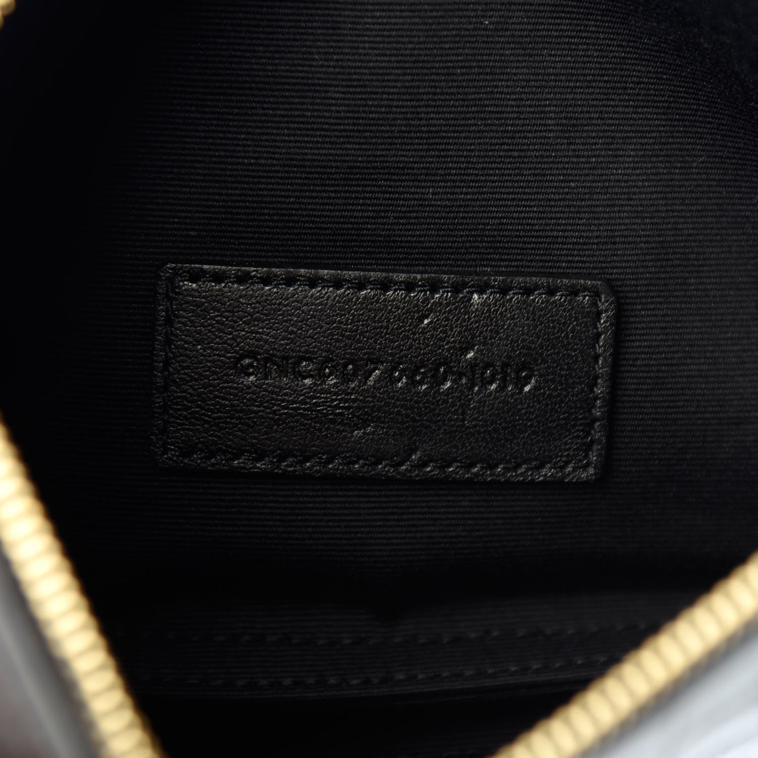 Saint Laurent Calfskin Crocodile Embossed Monogram Bill Pouch Black 7 of 7