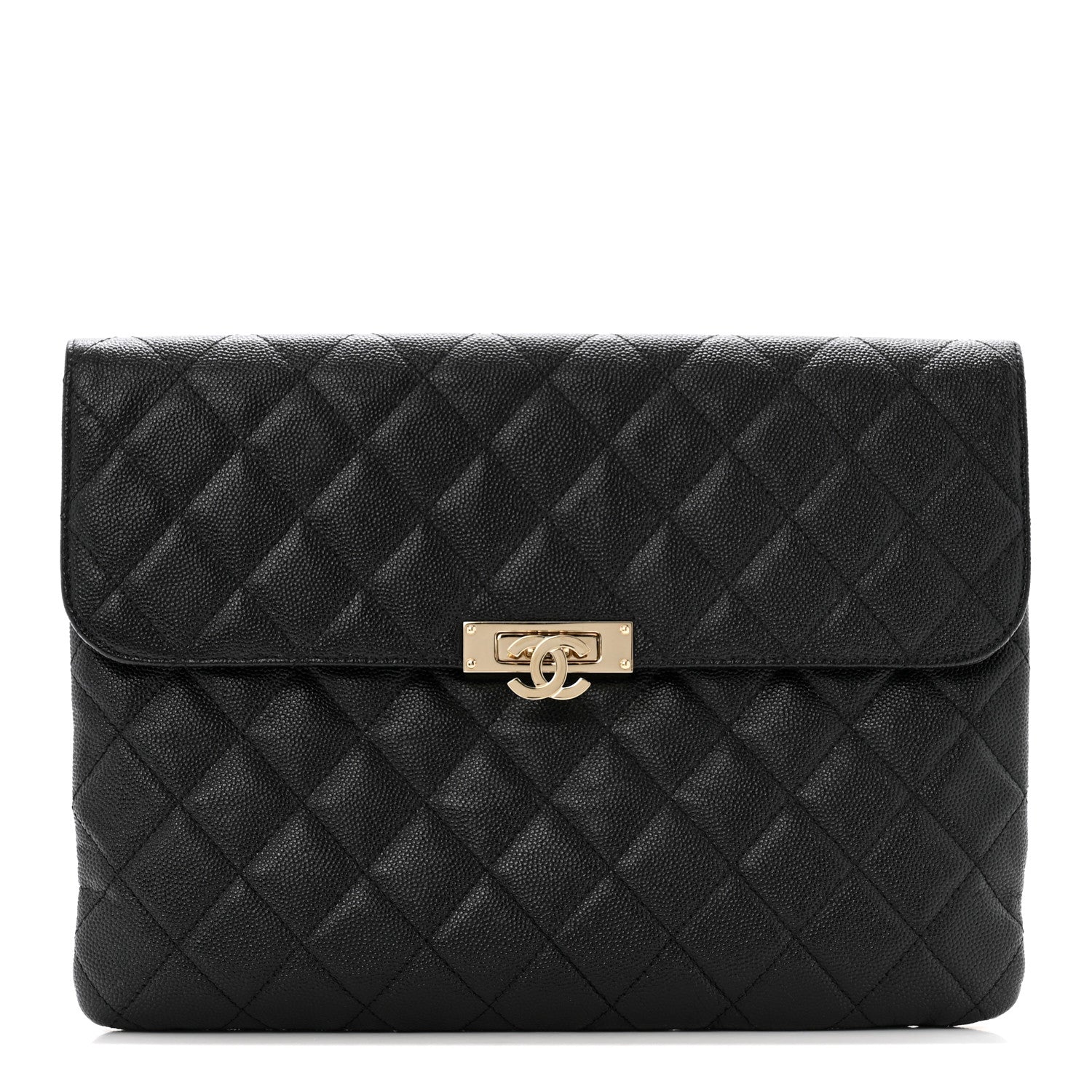Chanel Caviar Quilted Medium Golden Class Pouch Black 1 of 11