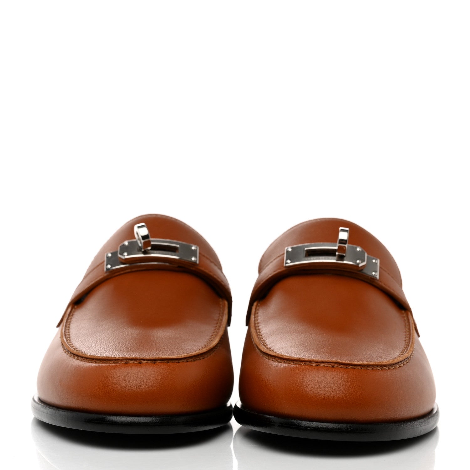 Hermes Calfskin Womens Destin Loafer 37 Naturel 2 of 9