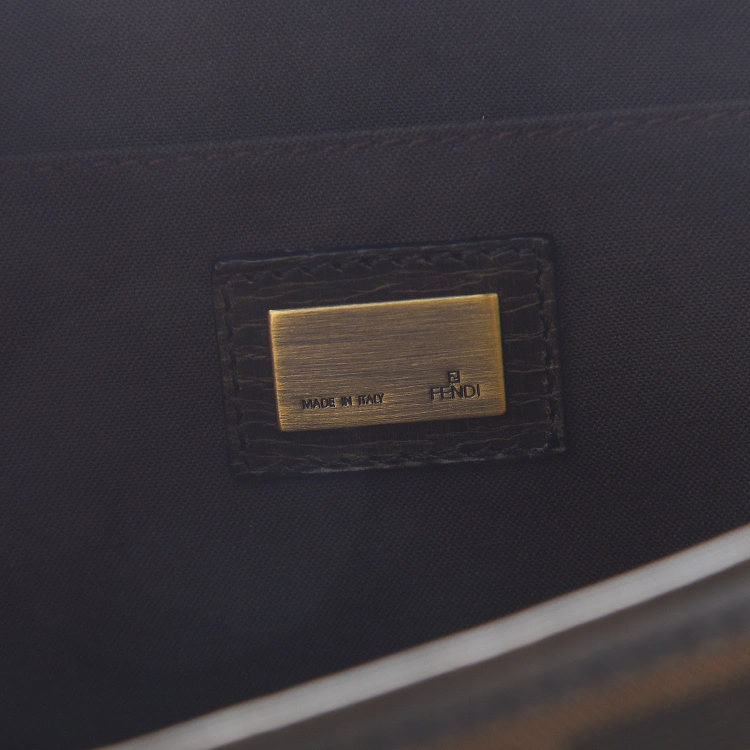 Fendi Zucca B Bis Flap Bag Tobacco Castagna 6 of 10