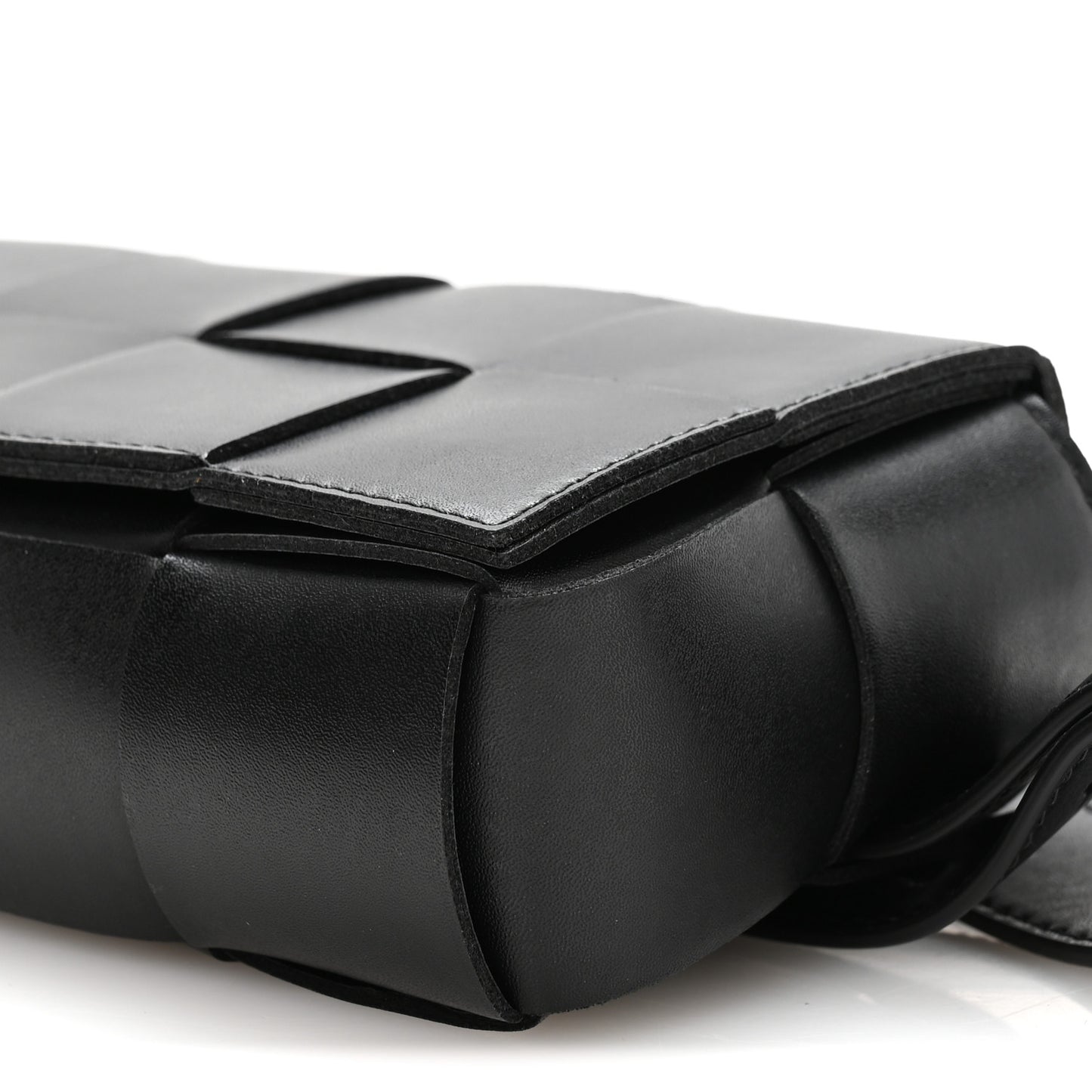 Nappa Maxi Intreccio The Belt Cassette Bag Black