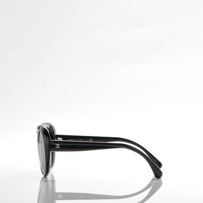 Chanel Signature Oval Sunglasses 5312 Black 3 of 8