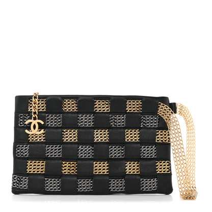 Chanel Lambskin Chain Wristlet Black 1 of 8