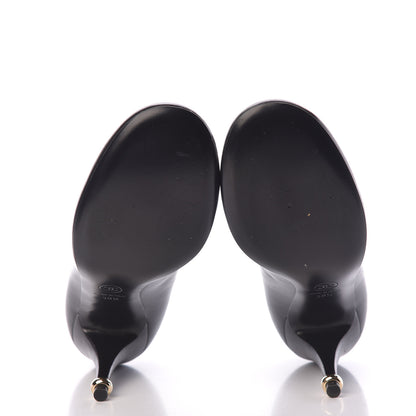 Chanel Lambskin Camellia Pumps 38.5 Black 7 of 14