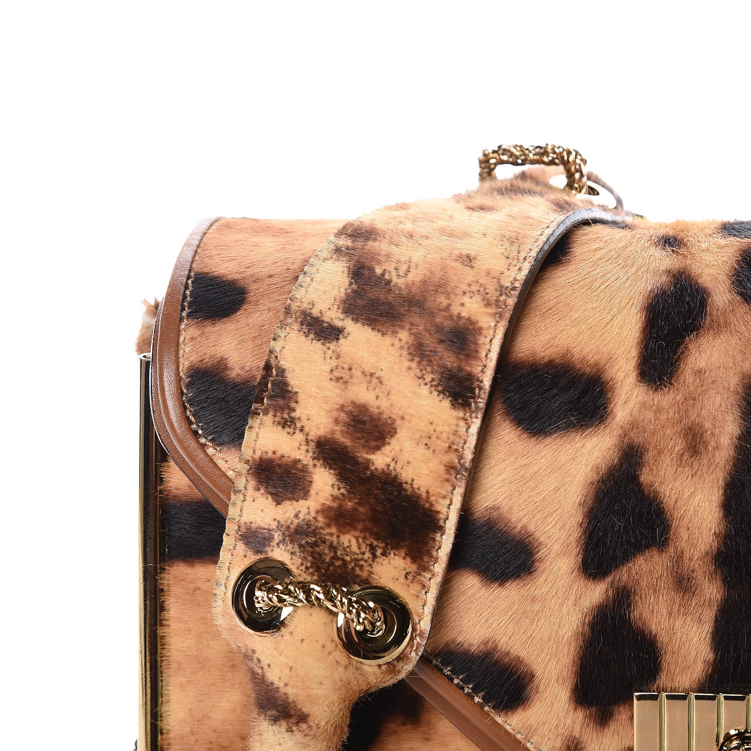 Chloe Calf Hair Leopard Print Medium Sally Flap Bag 12 of 14