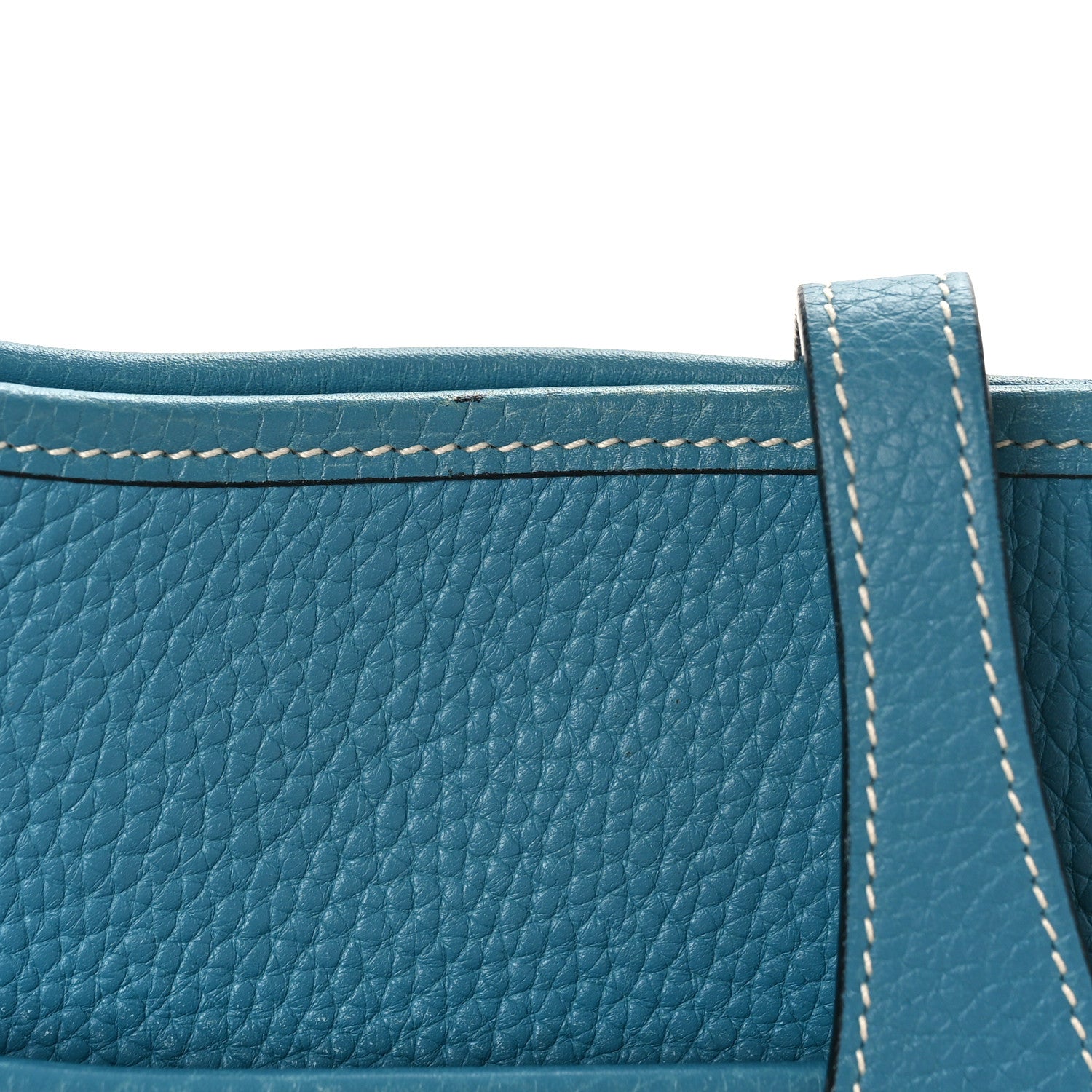 Hermes Taurillon Clemence Evelyne II PM Blue Jean 9 of 9
