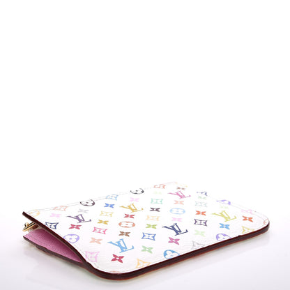 Louis Vuitton Monogram Multicolor Key Pouch White Litchi 4 of 8