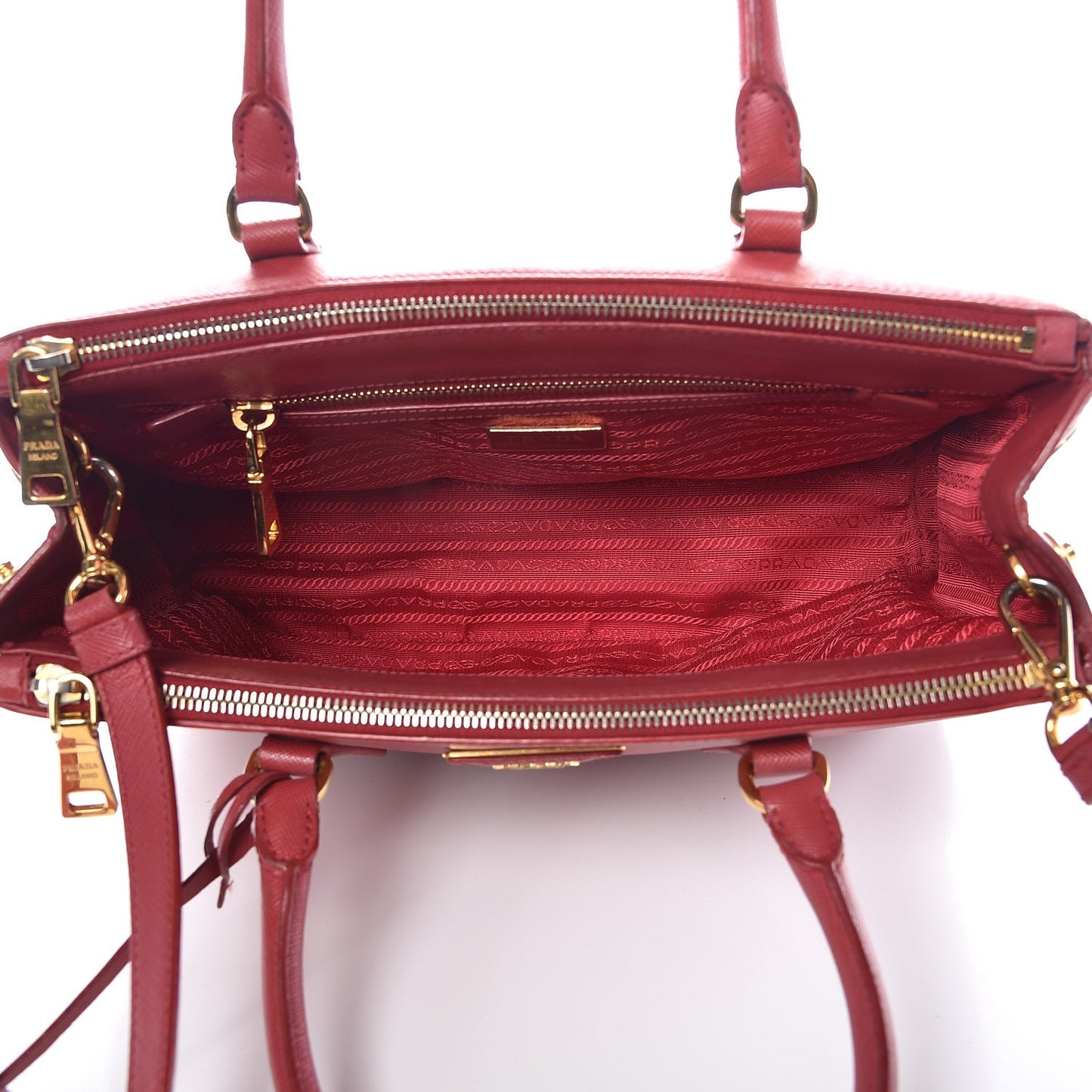 Saffiano Small Galleria Double Zip Tote Peonia
