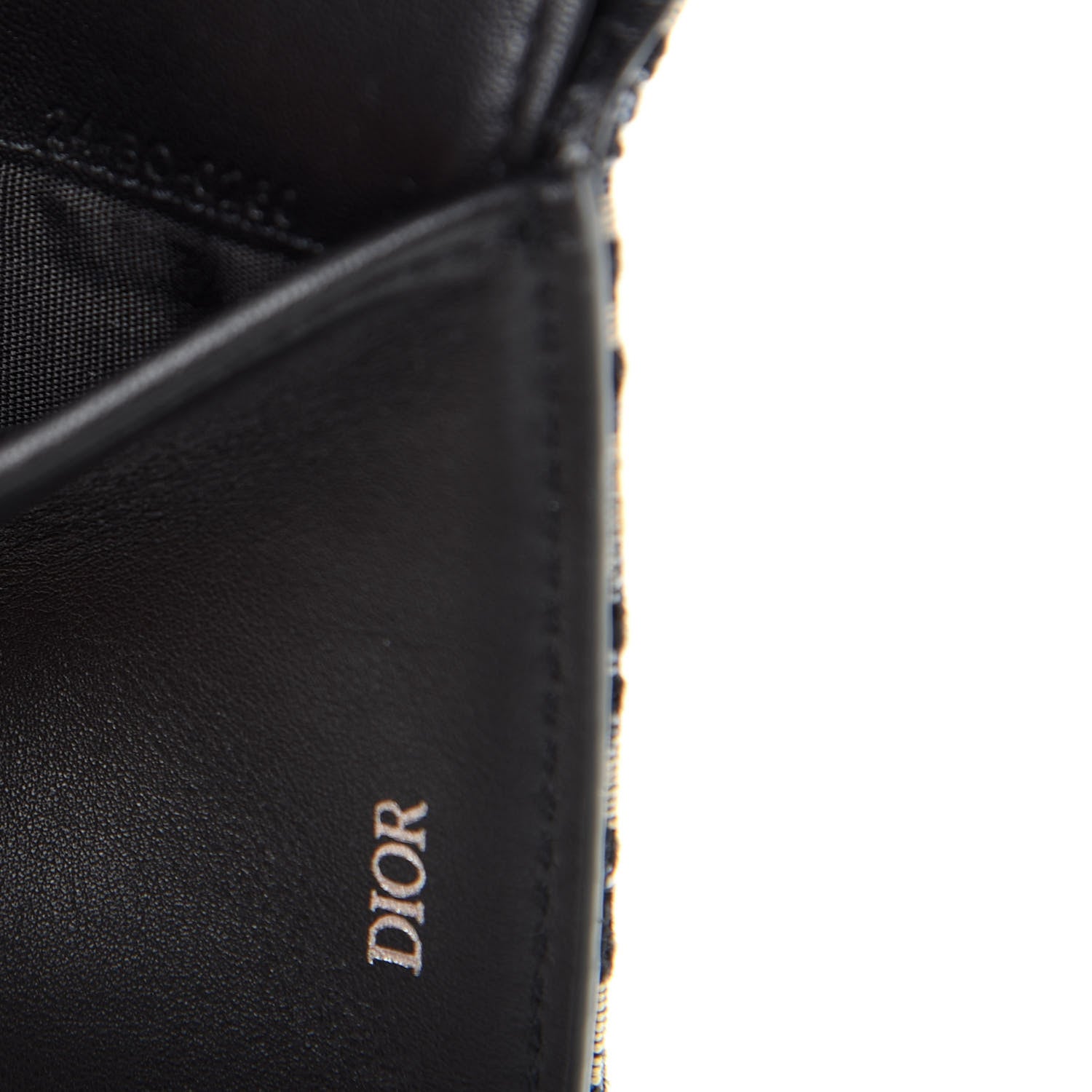 Christian Dior Oblique Compact Wallet Black 7 of 7