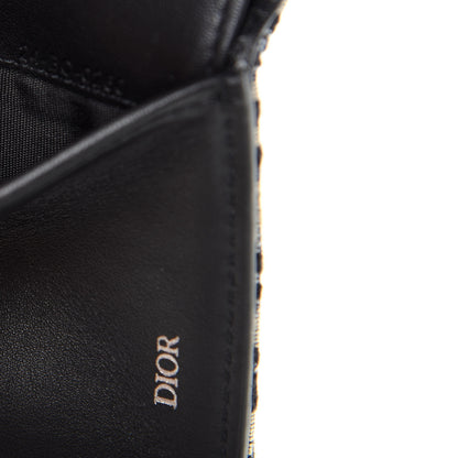 Christian Dior Oblique Compact Wallet Black 7 of 7