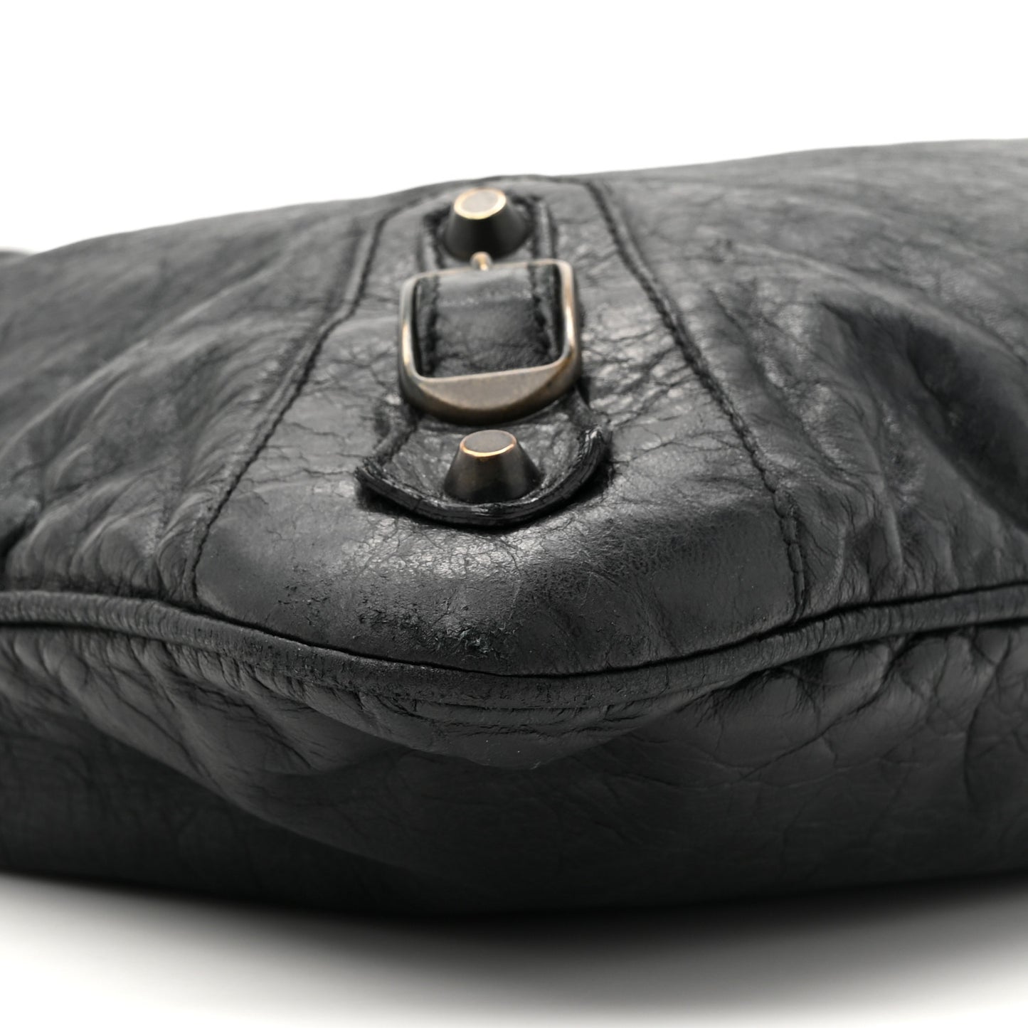 Agneau Classic Hardware Flat Messenger Black