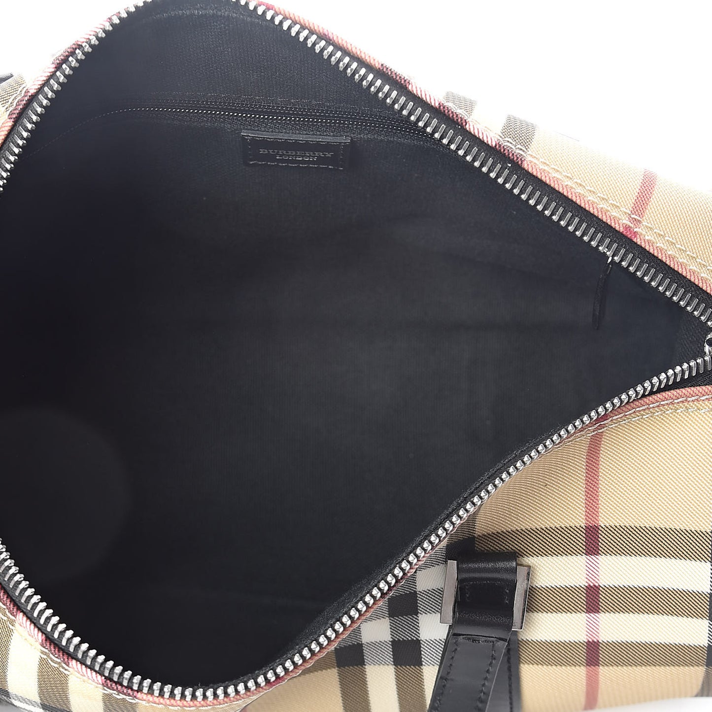 House Check Barrel Bag Black