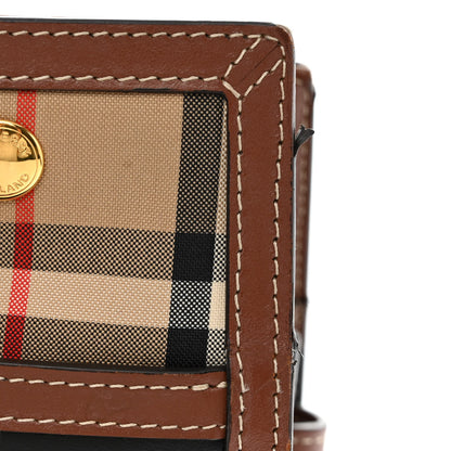 Burberry Calfskin Vintage Check Medium Two Handle Title Bag Black 10 of 17