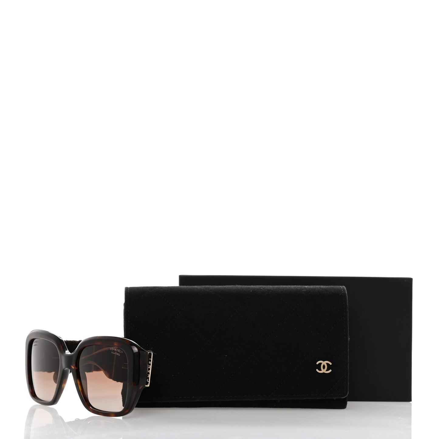 Acetate Tweed Square Sunglasses 5512 Dark Tortoise