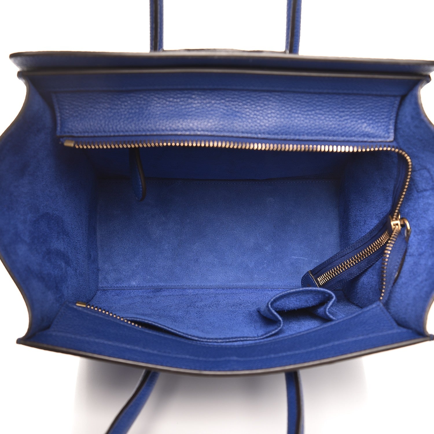 Celine Drummed Calfskin Micro Luggage Indigo 5 of 11