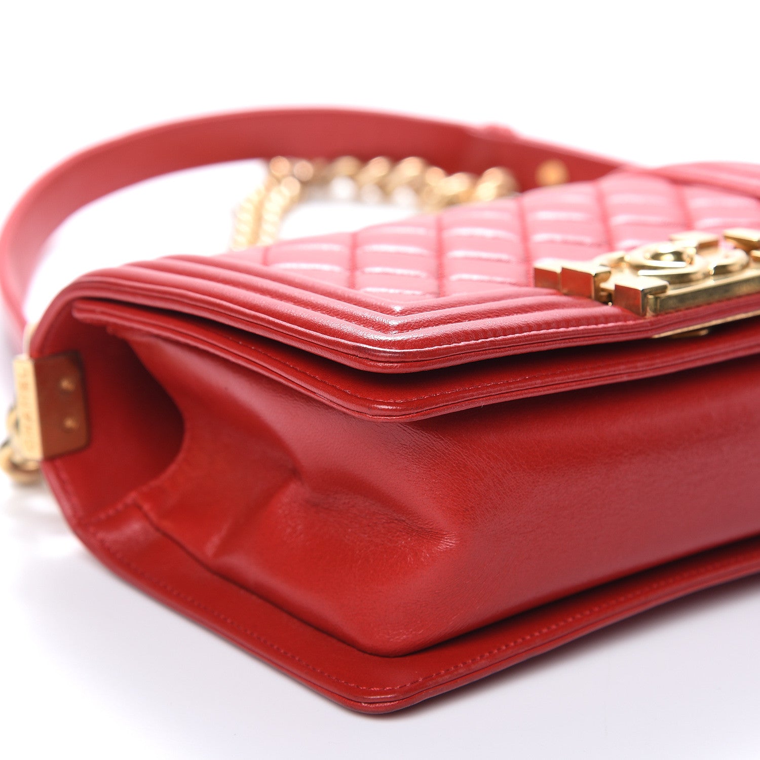 Chanel Lambskin Quilted Small Boy Flap Red 8 of 12