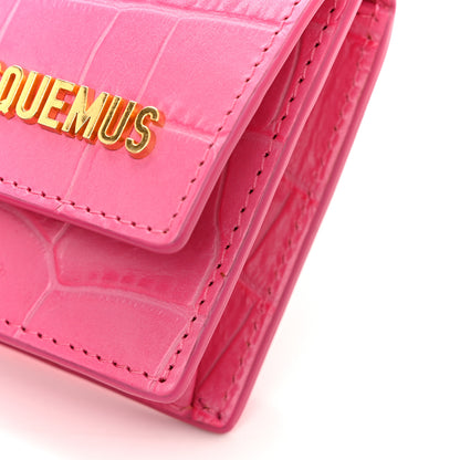 Jacquemus Calfskin Crocodile Embossed La Ceinture Bello Double Tour Belt Bag Pink 11 of 12
