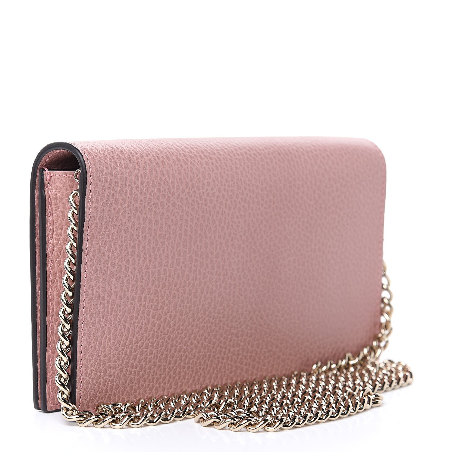 Gucci Dollar Calfskin Medium Betty Chain Wallet Soft Pink 3 of 8