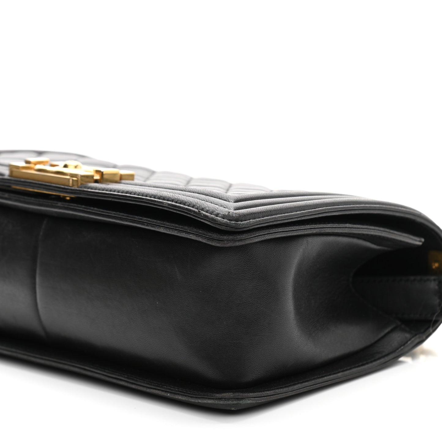 Lambskin Quilted Medium Boy Flap Black