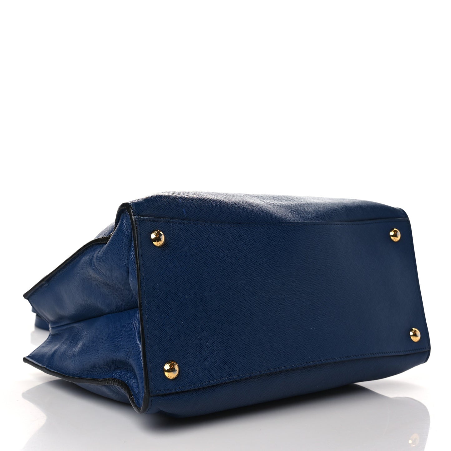 Saffiano Soft Triple Pocket Tote Bluette
