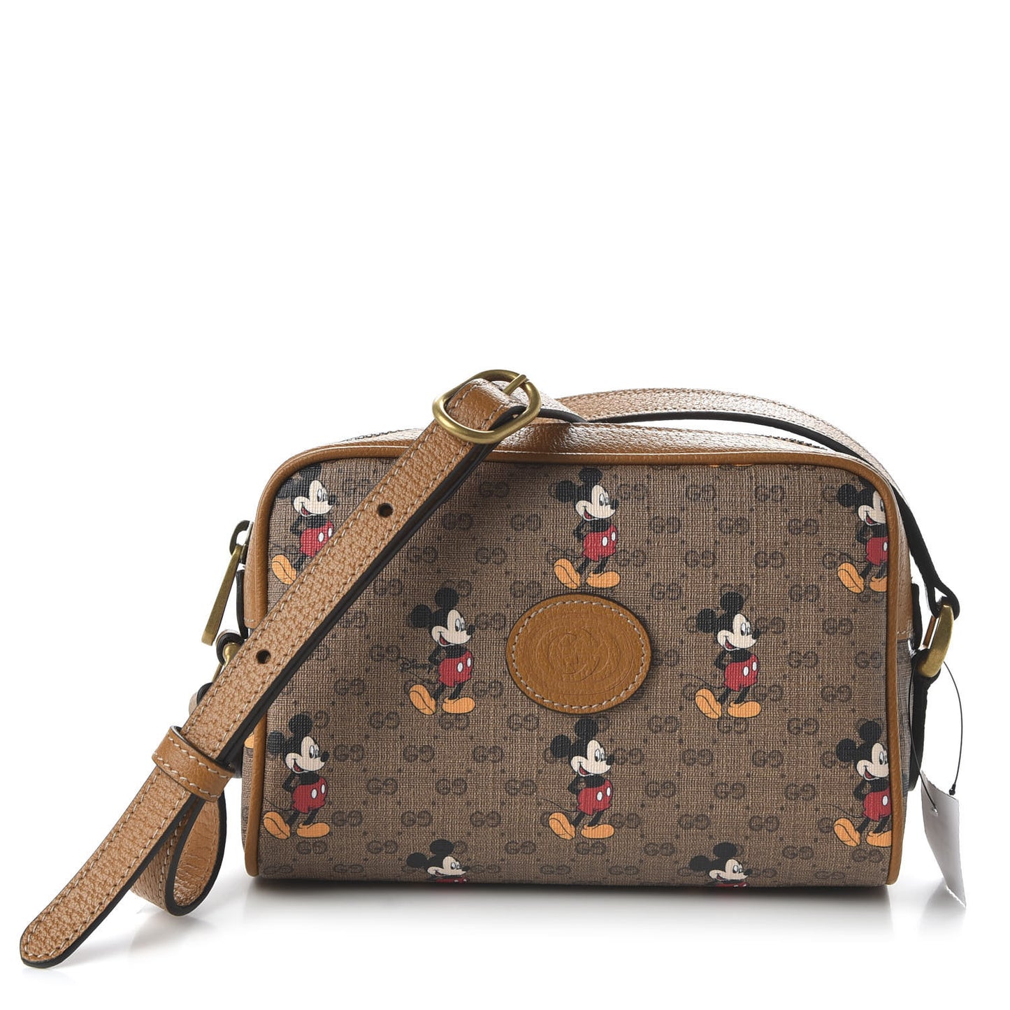X DISNEY Mini Vintage GG Supreme Monogram Mickey Mouse Shoulder Bag Beige Vintage Sun Oil