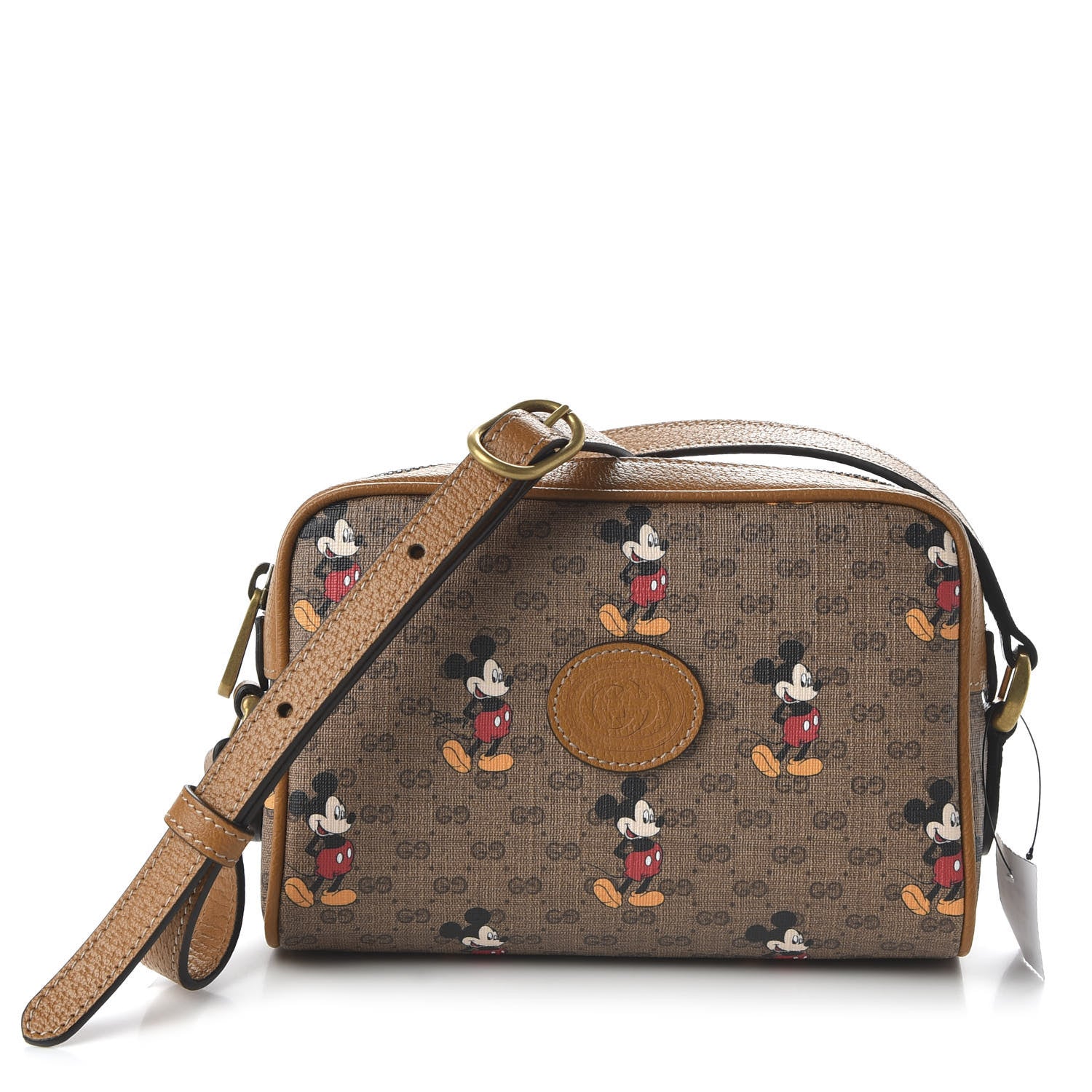 Gucci X DISNEY Mini Vintage GG Supreme Monogram Mickey Mouse Shoulder Bag Beige Vintage Sun Oil 2 of 21