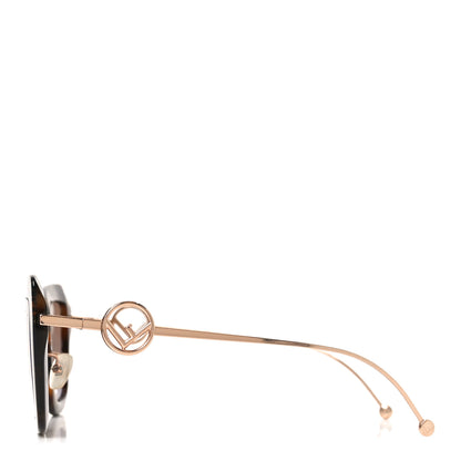 Fendi Acetate Metal F is Fendi FF Square Cat Eye Sunglasses FF 0408/S Havana 3 of 7