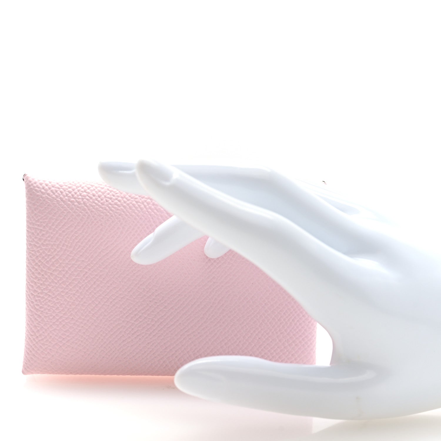 Hermes Epsom Calvi Card Case Rose Darling 2 of 7