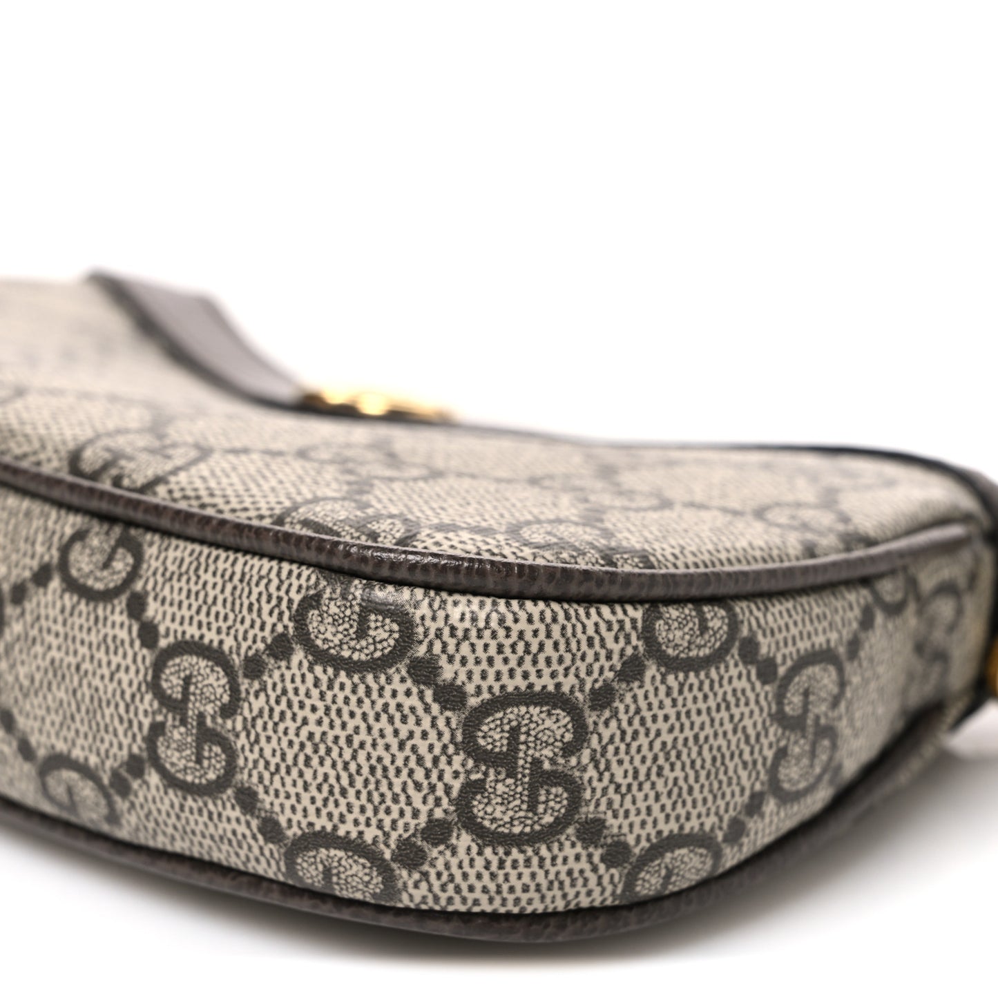 GG Supreme Monogram Textured Dollar Calfskin Mini Ophidia Chain Bag Beige Ebony