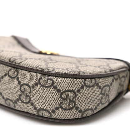 Gucci GG Supreme Monogram Textured Dollar Calfskin Mini Ophidia Chain Bag Beige Ebony 10 of 10