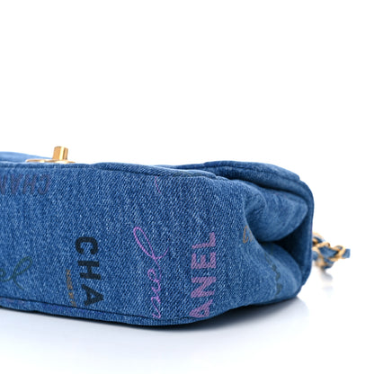 Chanel Denim Quilted Mini Denim Mood Rectangular Flap Blue Multicolor 9 of 10
