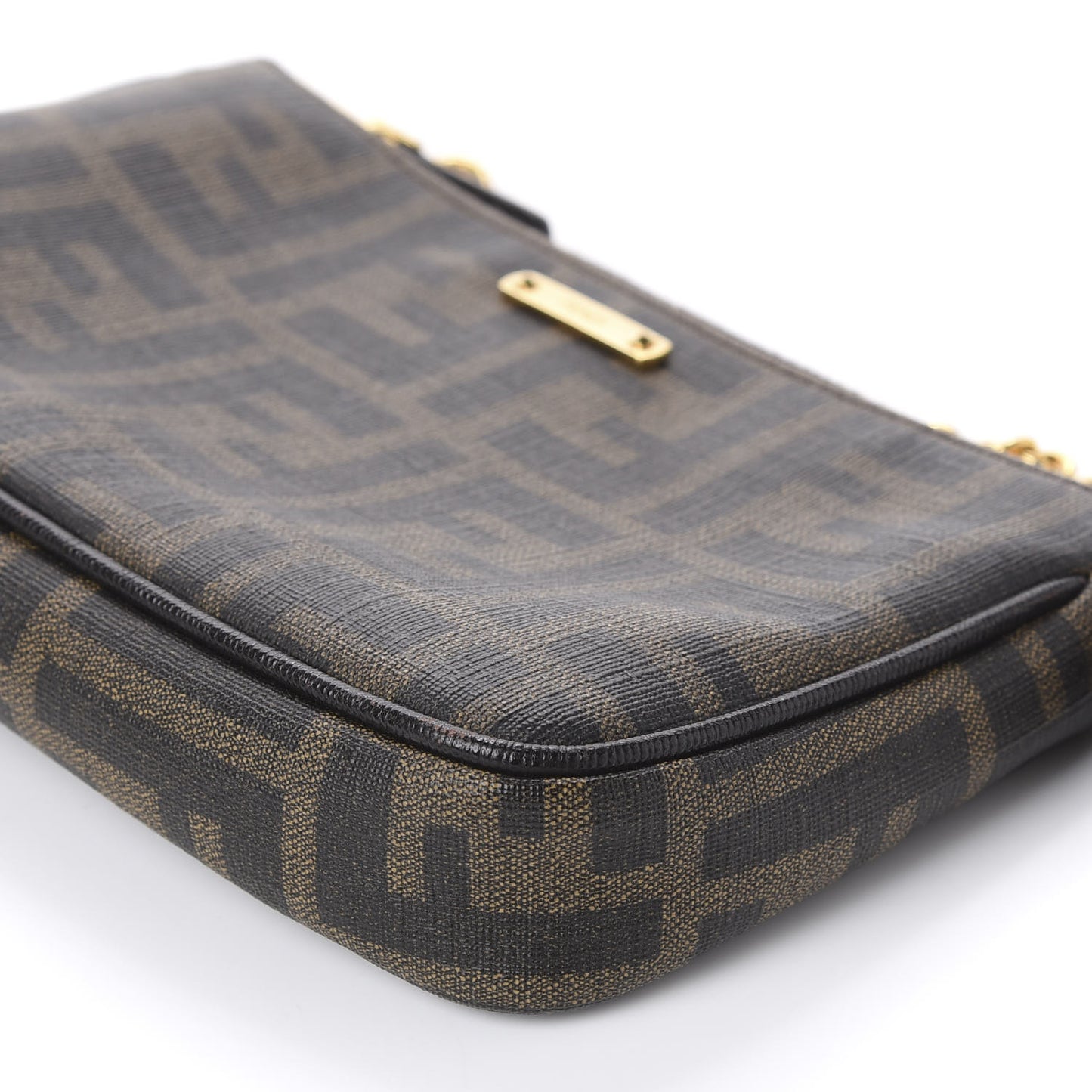 Zucca Spalmati Vitello Elite Pochette Tobacco Ebano