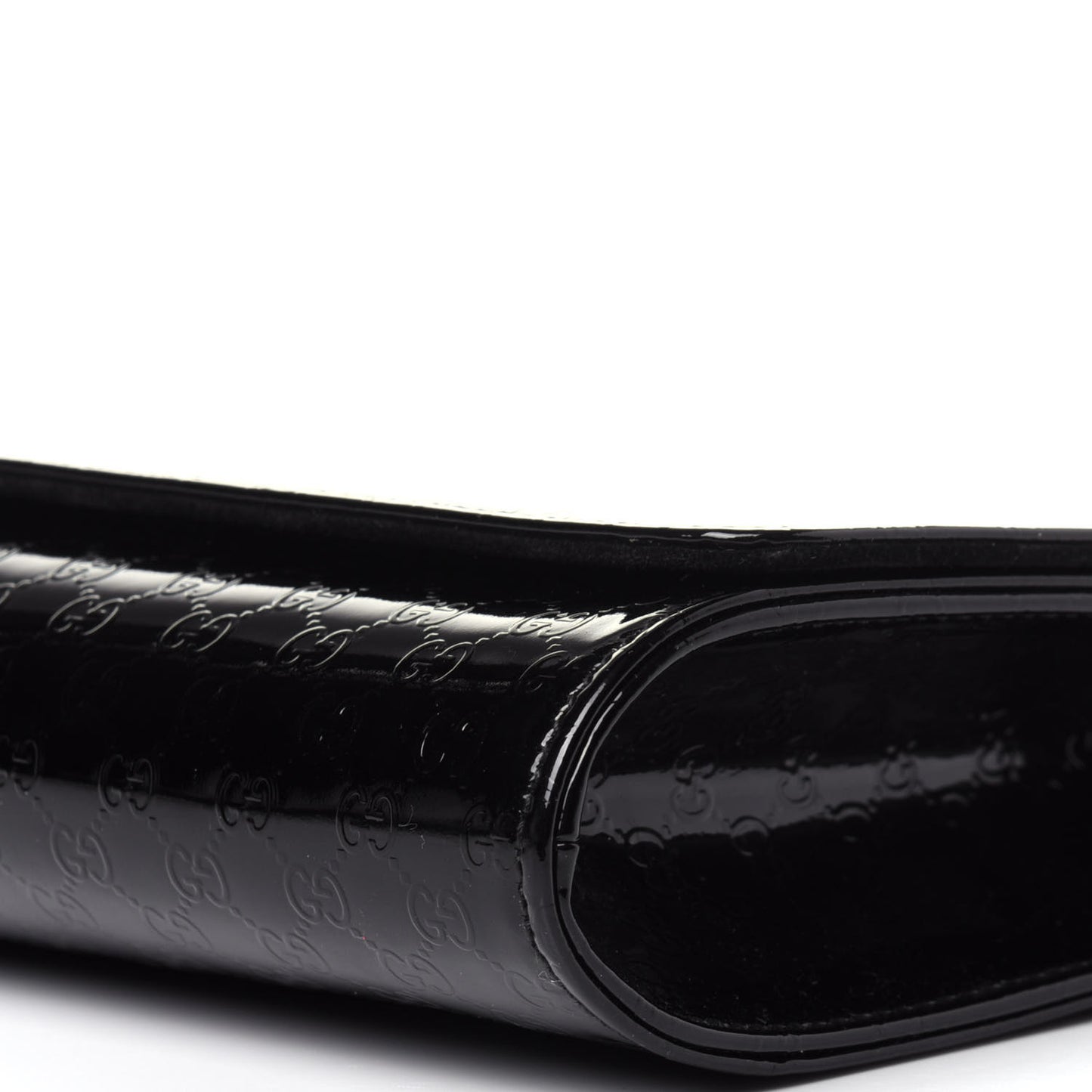 Patent Microguccissima Medium Broadway Clutch Black