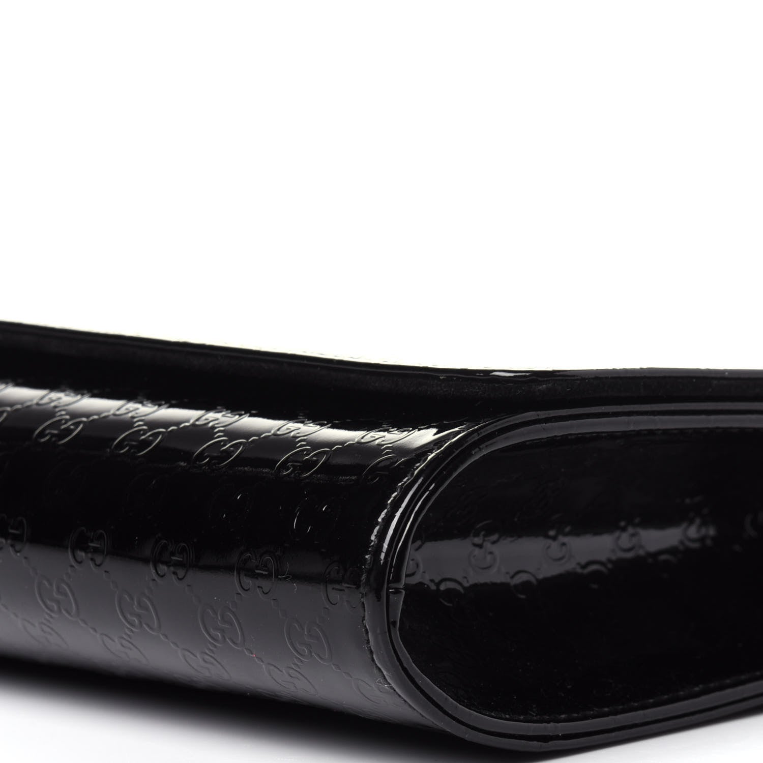 Gucci Patent Microguccissima Medium Broadway Clutch Black 9 of 12