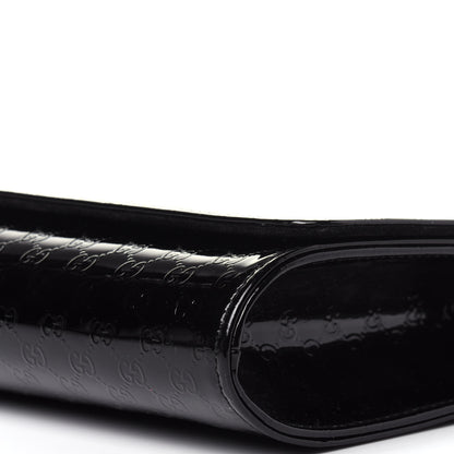 Gucci Patent Microguccissima Medium Broadway Clutch Black 9 of 12