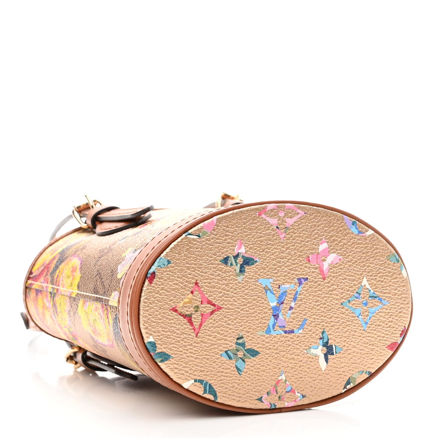 Metallic Monogram LV Garden Nano Bucket Bag Gold