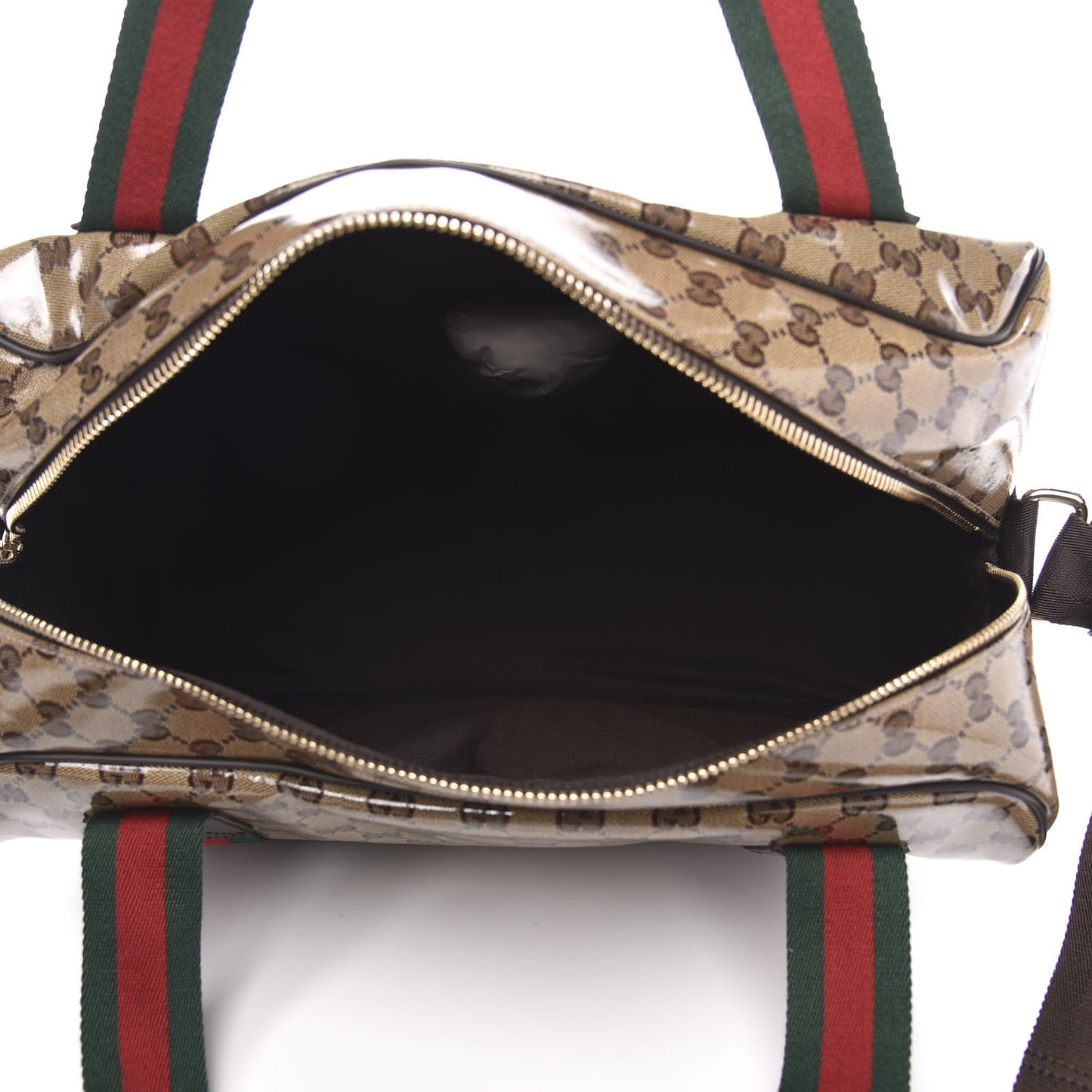 Crystal Monogram Web Large Carry On Duffle Bag Brown