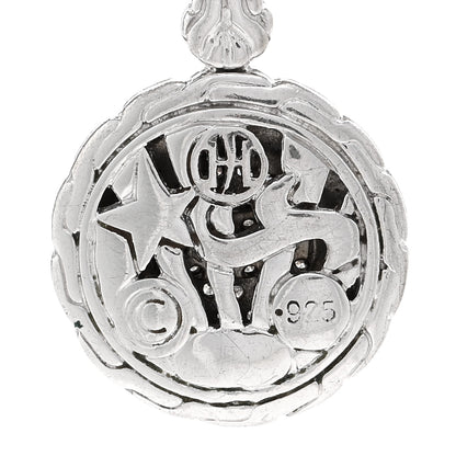 John Hardy Sterling Silver Diamond Classic Chain Round Pendant Necklace 4 of 4