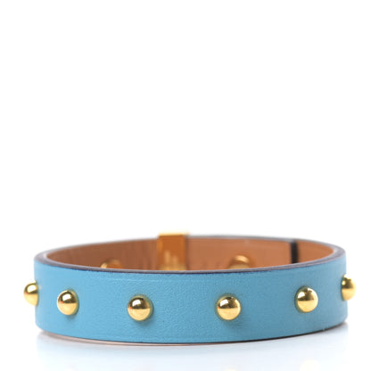 Hermes Swift Mini Dog Clous Ronds Bracelet T2 Bleu Du Nord 3 of 6