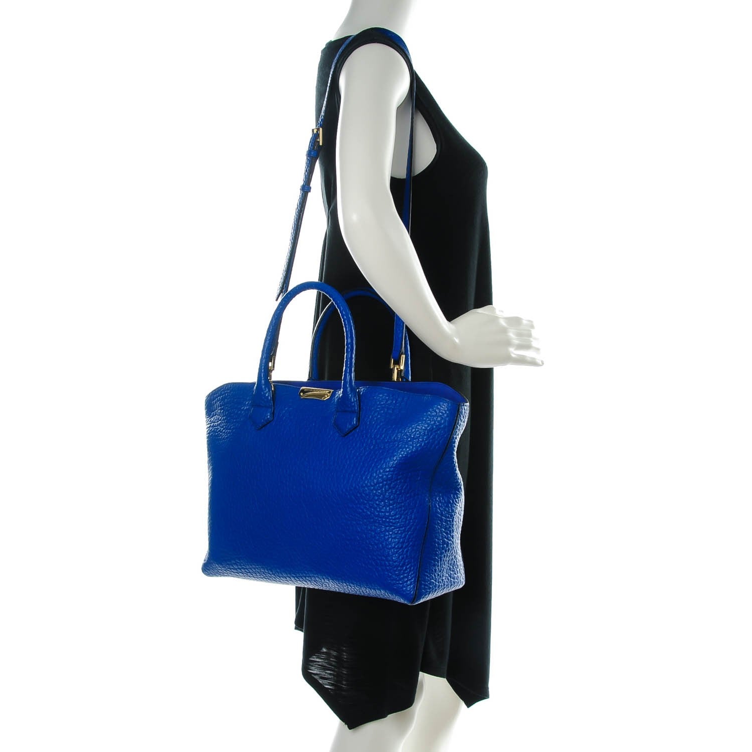 Burberry Heritage Grain Medium Dewsbury Tote Blue 2 of 8