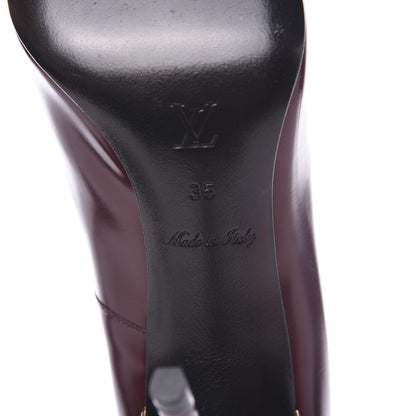 Louis Vuitton Glazed Calfskin Eyeline Pumps 35 Bordeaux 7 of 9