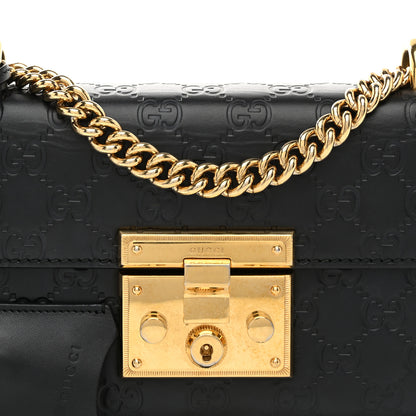 Gucci Guccissima Small Padlock Shoulder Bag Black 9 of 12