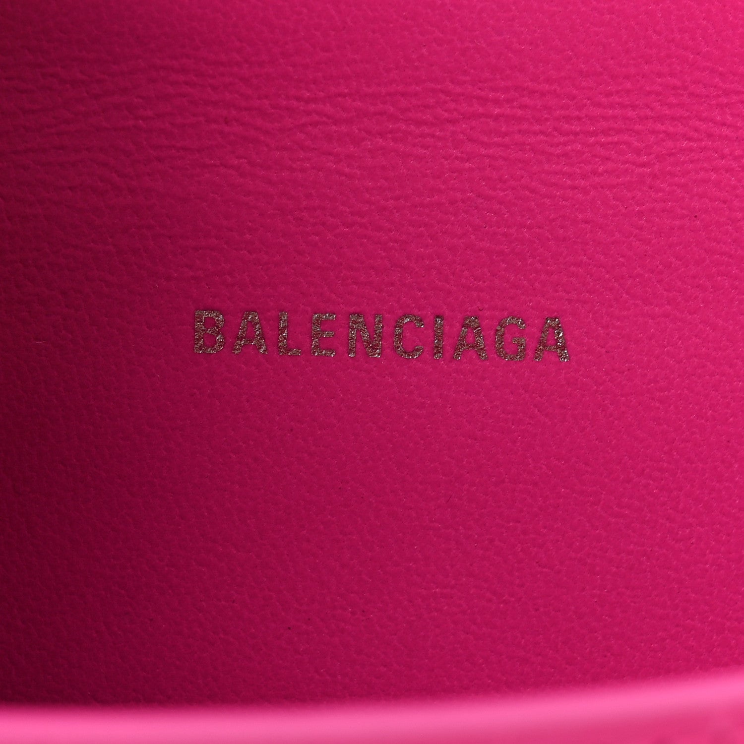 Balenciaga Shiny Calfskin Crocodile Embossed Hourglass Top Handle Bag XS Lipstick Pink 6 of 15