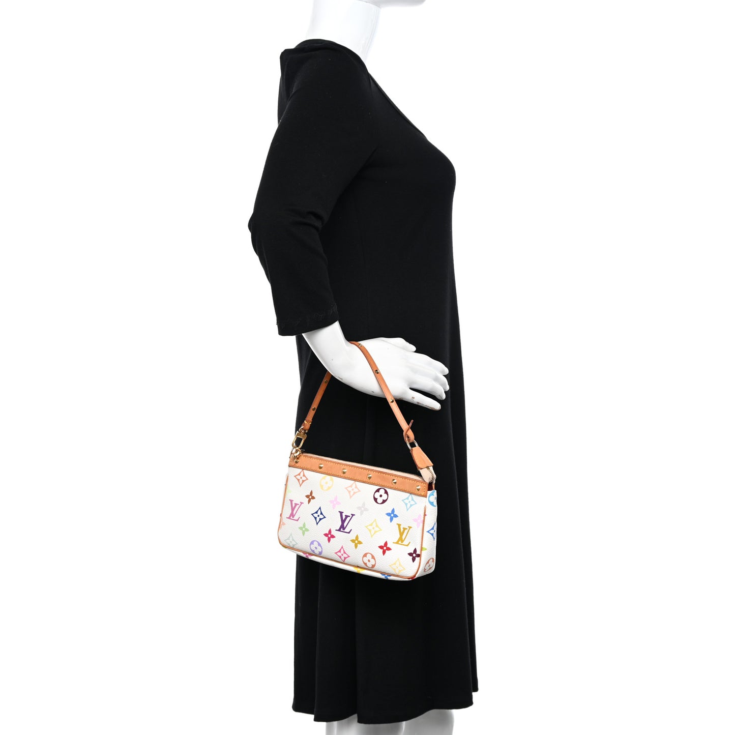 Monogram Multicolor Pochette Accessories White