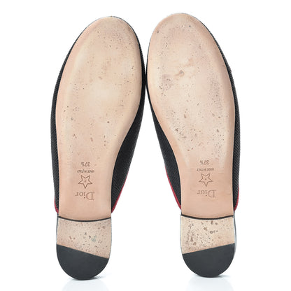 Christian Dior Embroidered Cotton Dioramour Mules 37.5 Black 7 of 16