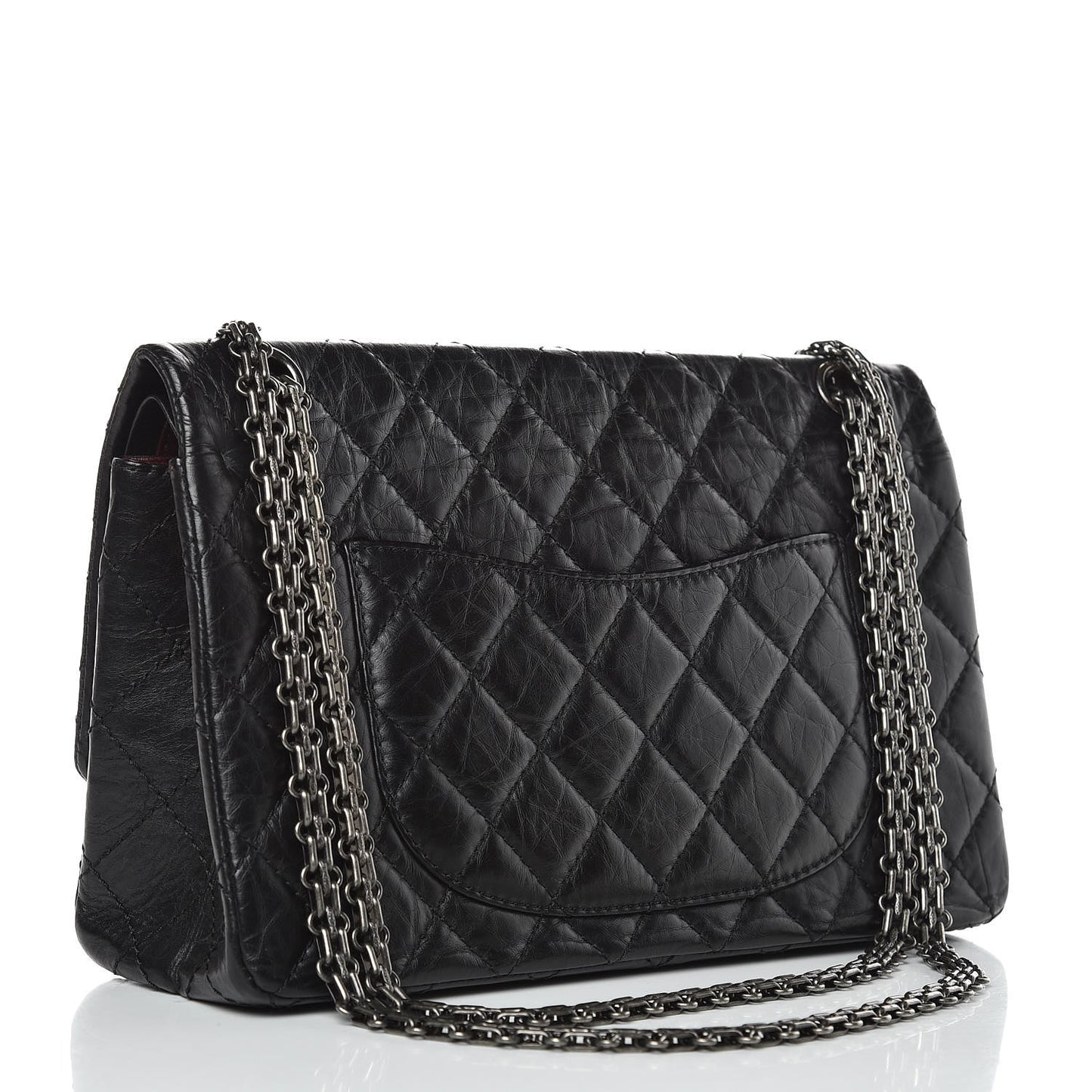 Aged Calfskin Quilted 2.55 Reissue 226 Flap Black