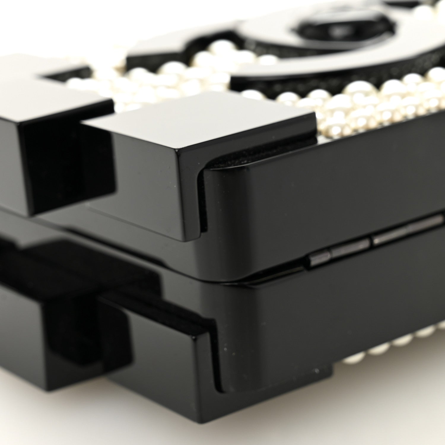 Chanel Pearl Boy Brick Lego Clutch Black 8 of 9