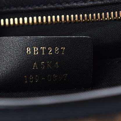 Fendi Glazed Fabric Vitello Century F is Fendi FF 1974 Stamp Patch Camera Case Mogano Panna Black 7 of 13