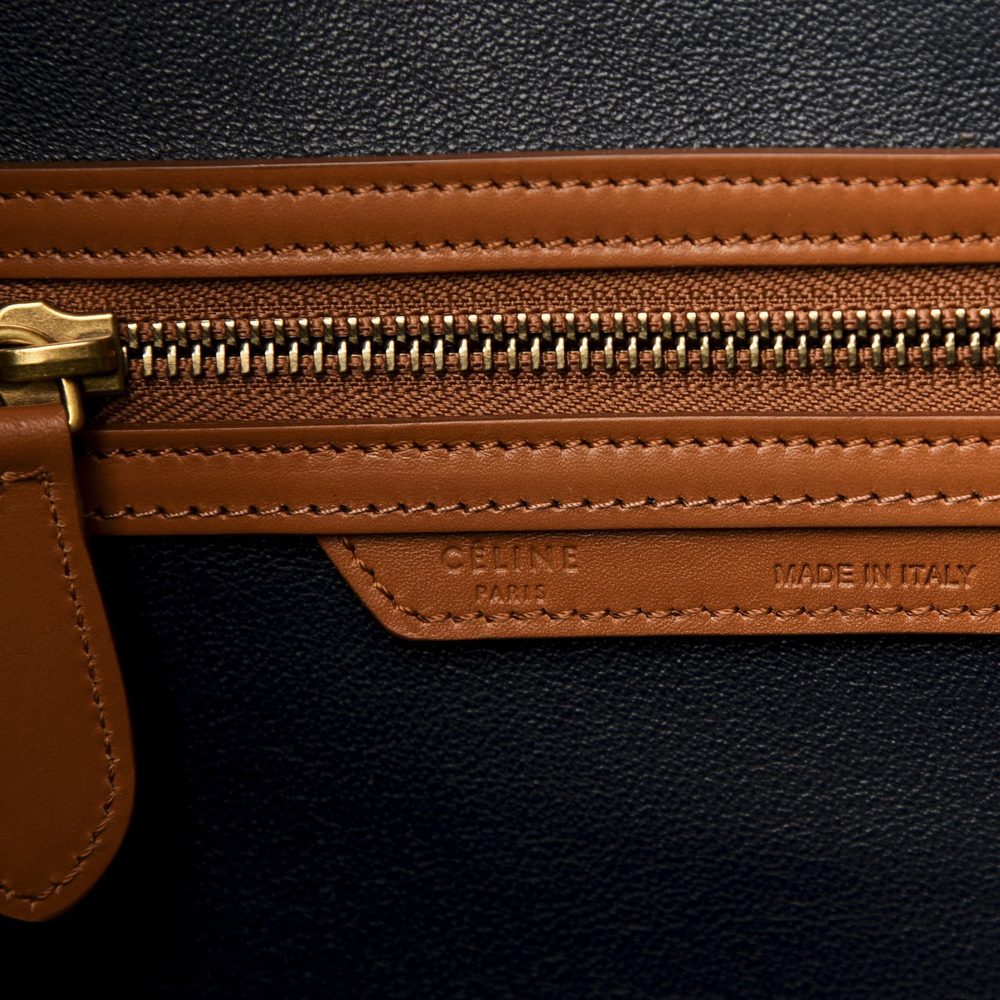 Smooth Calfskin Mini Tri-Color Luggage Brown